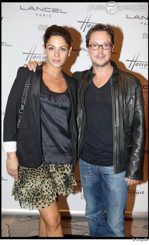 Noémie Elbaz et Davy Sardou à la soirée de vernissage de l'exposition Lancel. 08/09/09