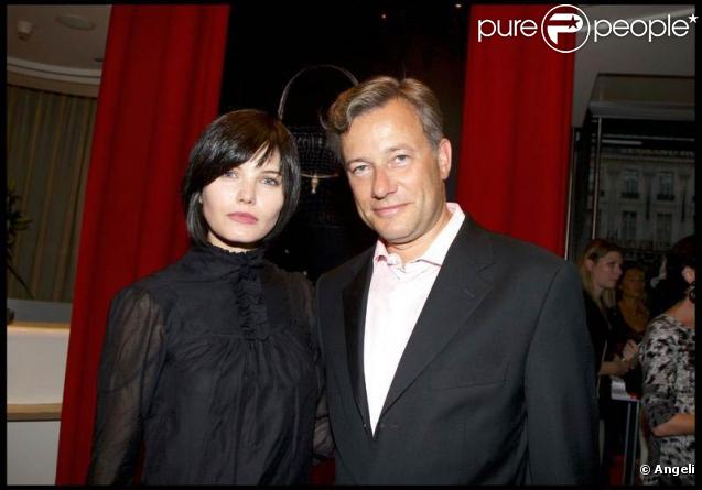 Delphine Chanéac et Marc Lelandais à la soirée de vernissage de l'exposition Lancel. 08/09/09