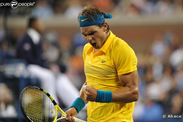 Rafael Nadal lors de sa victoire face à Gaël Monfils, en huitième de finale de l'US Open, le 8 septembre 2009 !