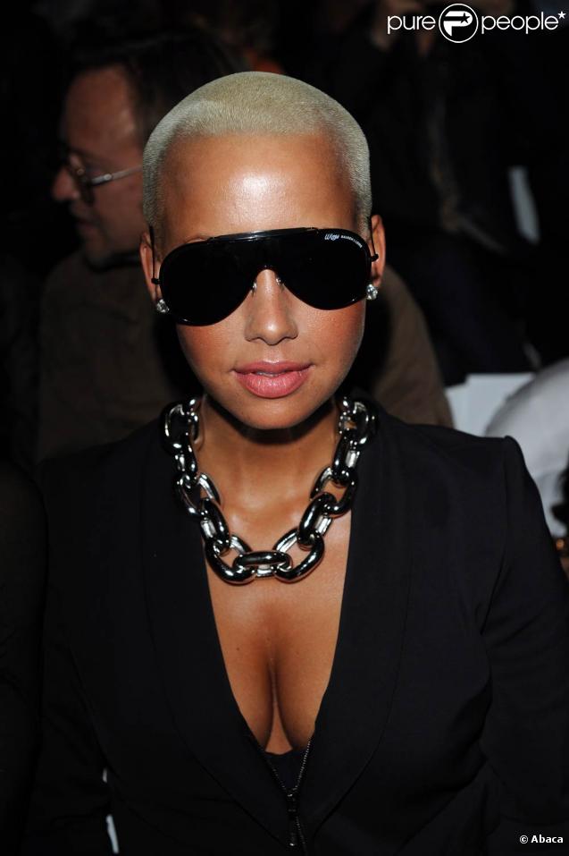Amber Rose lors du défilé de la créatrice Nicole Miller, le 11 septembre 2009