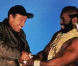 Dwight Schultz (Looping) et Mister T (Barracuda) de L'Agence tous risques 