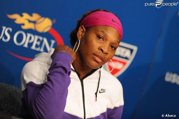 Serena Williams en conférence de presse, après sa demi-finale face à Kim Clijsters, à l'US Open, à Flushing Meadows, New York, le 12 septembre 2009 !