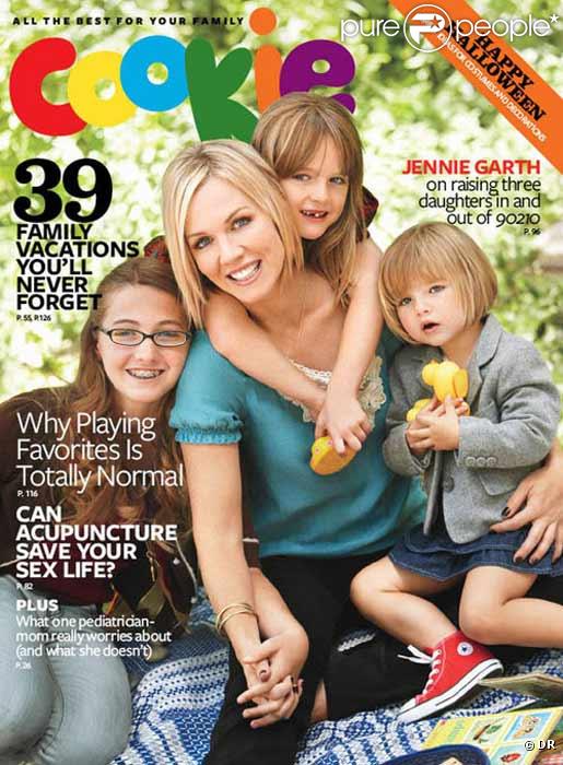 Jennie Garth et ses trois filles en couverture de Cookie 