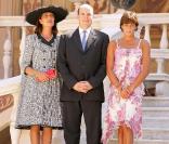 Caroline, Albert et Stéphanie de Monaco  