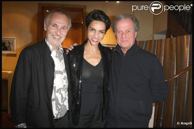 Farida Khelfa, Jacques Grange lors du vernissage et de la signature du livre de Philippe Morillon, 