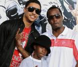 P. Diddy avec ses fils Justin et Christian à la première de  More than a game  le 26 septembre 2009