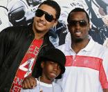 P. Diddy avec ses fils Justin et Christian à la première de  More than a game  le 26 septembre 2009