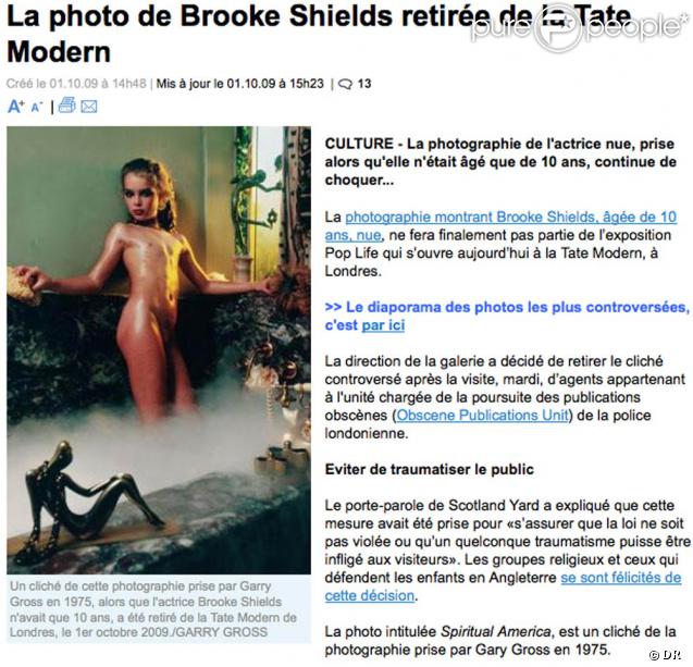 La photo de Brooke Shields reti...