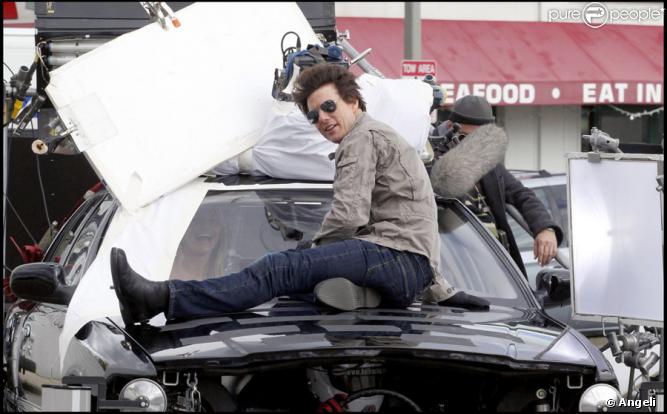 Tom Cruise sur le tournage de Wichita le 30 septembre 2009 à Boston