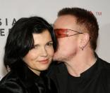 Bono et sa femme Ali Hewson à la vente aux enchères au profit de RED, le 14/02/08, à New York