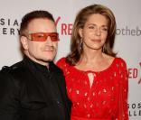 Bono et SAR Noor de Jordanie à la vente aux enchères au profit de RED, le 14/02/08, à New York