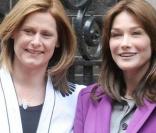 Sarah Brown, Carla Bruni et Nicolas Sarkozy