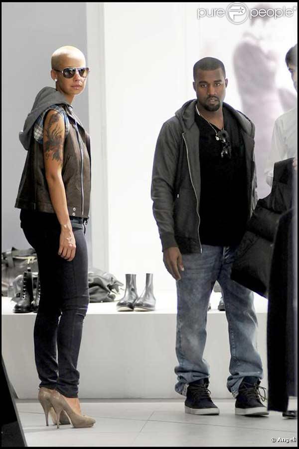 Kanye West et sa chérie Amber Rose déjeunent avant d'aller faire du shopping