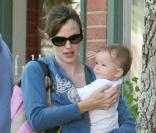 Jennifer Garner, Ben Affleck Violet et Seraphina à Boston (11 octobre 2009)