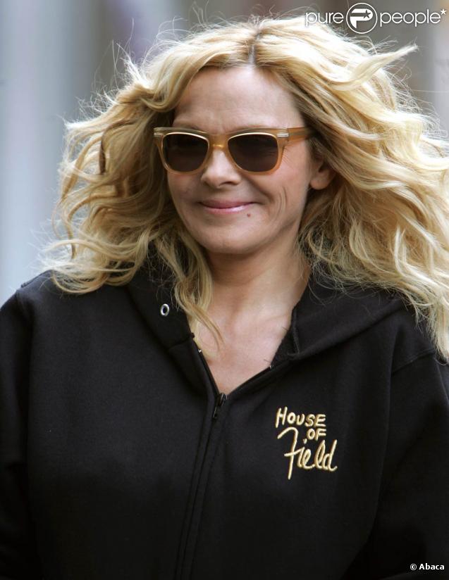 Kim Cattral arrive sur le tournage de Sex and The City 2 à New-York le 12 octobre 2009
