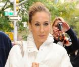 Sarah Jessica Parker arrive sur le tournage de Sex And The City 2 à New-York le 12 octobre 2009