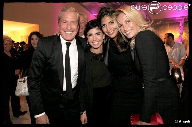 Jean-Claude Darmon, Rachida Dati, Hoda Roche et Estelle Lefébure au dîner organisé par 