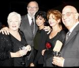 Line Renaud, Jean-Pierre Marielle, Rachida Dati, Agathe Natanson et Michel Boucau au dîner organisé par 