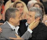 Dany Boon et Michel Boujenah à l'enregistrement de l'émission Vivement Dimanche, le 14/10/09