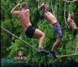 Epreuve de confort : Patrick s'efforce de faire tomber Rodolphe 