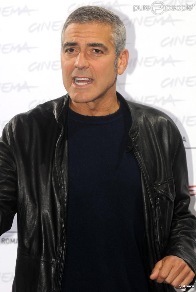 George Clooney lors du 4e Festival du film international de Rome le 17 octobre 2009 pour la présentation de Up in the Air : le traditionnel photocall 