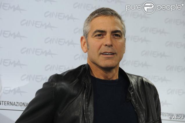 George Clooney lors du 4e Festival du film international de Rome le 17 octobre 2009 pour la présentation de Up in the Air : le traditionnel photocall 