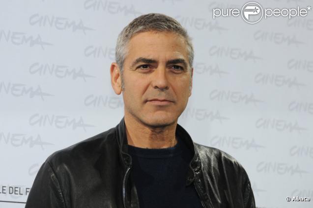 George Clooney lors du 4e Festival du film international de Rome le 17 octobre 2009 pour la présentation de Up in the Air : le traditionnel photocall 