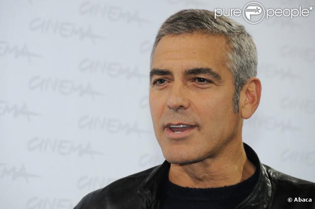George Clooney lors du 4e Festival du film international de Rome le 17 octobre 2009 pour la présentation de Up in the Air : le traditionnel photocall 