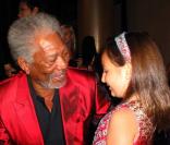 Morgan Freeman et Emily Bear aux Noble Awards le 18 octobre 2009.