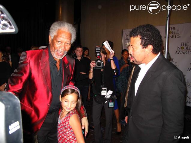 Morgan Freeman, Emily Bear et Lionel Richie aux Noble Awards le 18 octobre 2009.