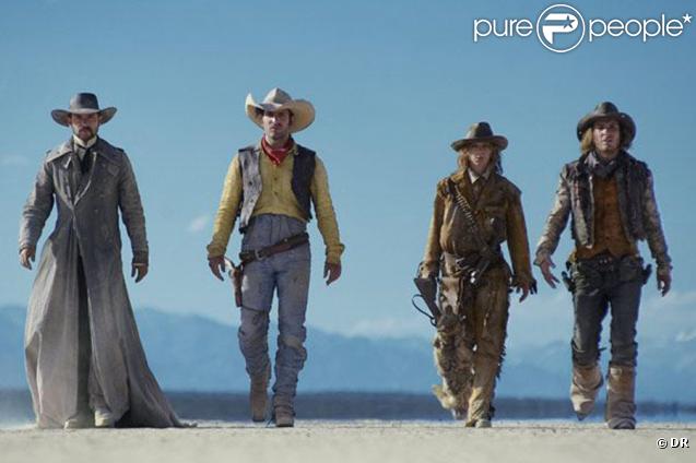 Melvil Poupaud, Jean Dujardin, Sylvie Testud et Michaël Youn dans Lucky Luke de James Huth