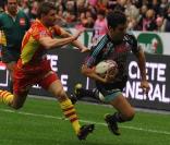 Match Perpignan-Stade Français, au stade de France, le 24 octobre 2009.