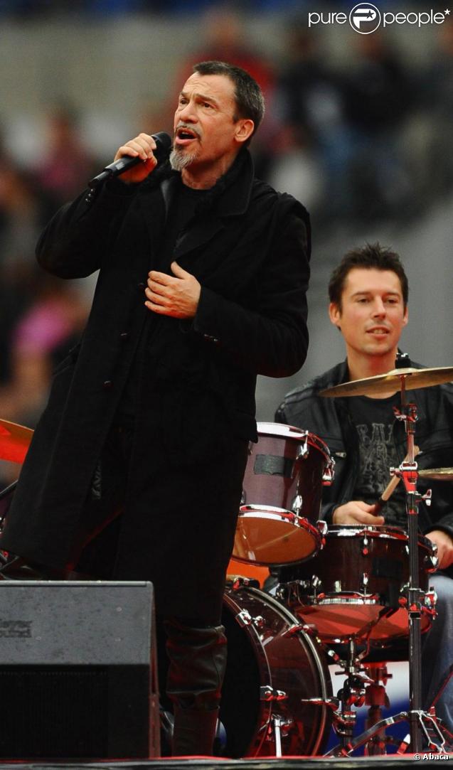Florent Pagny a chanté avant le match Perpignan-Stade Français, au stade de France, le 24 octobre 2009.