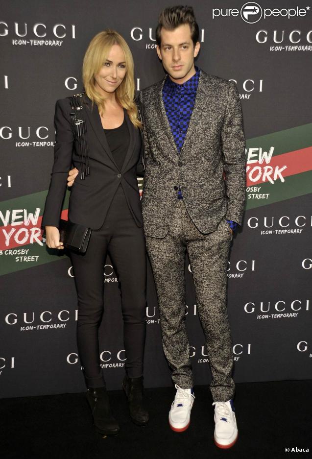 Mark Ronson et Frida Giannini lors de la soirée The Gucci Icon organiséer par Frida Giannini et Mark Ronson le 23 octobre 2009 à New York