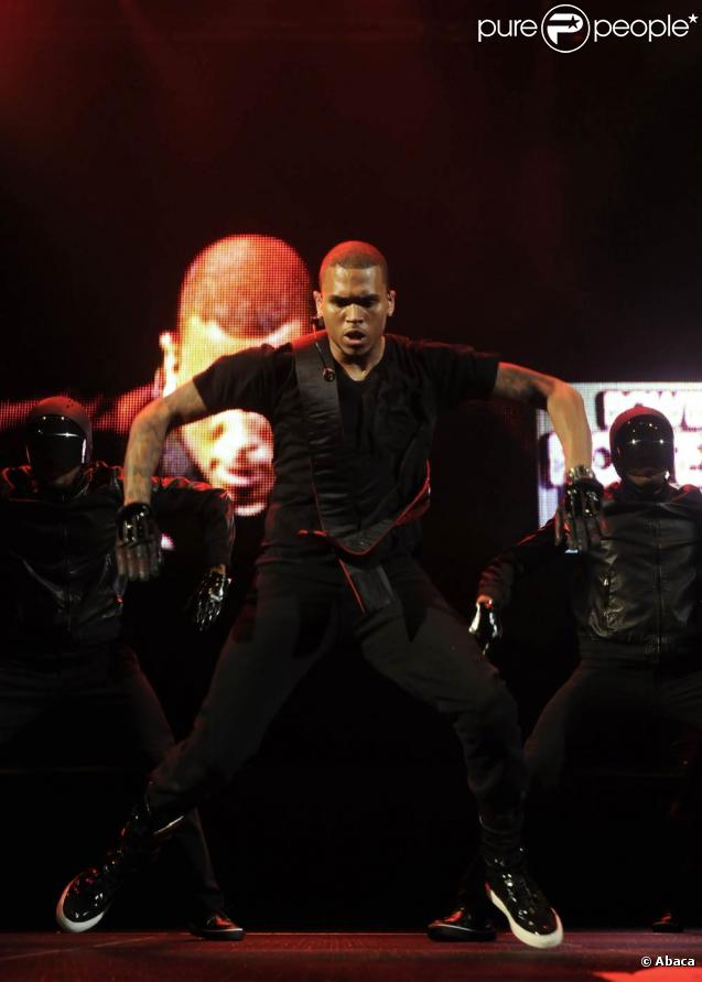 Chris Brown lors du concert Powerhouse, le 27 octobre 2009 dans le New Jersey
