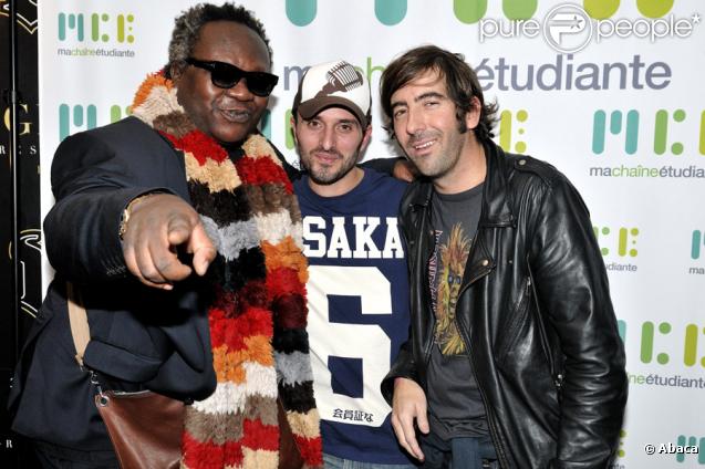 Magloire et Pierre Mathieu lors de la soirée de lancement de la chaîne MCE le 28 octobre 2009 au VIP Room