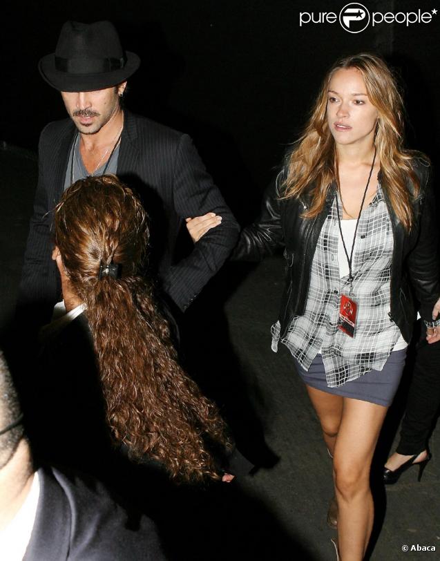 Colin Farrell et la mère de son fils la comédienne Alicja Bachleda-Curus au concert de U2 à Los Angeles le 25 octobre 2009 