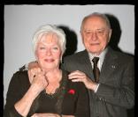 Line Renaud et Pierre Bergé au Palais de Tokyo, pour la soirée de lancement du Sidaction 2008, le 19 février 2008