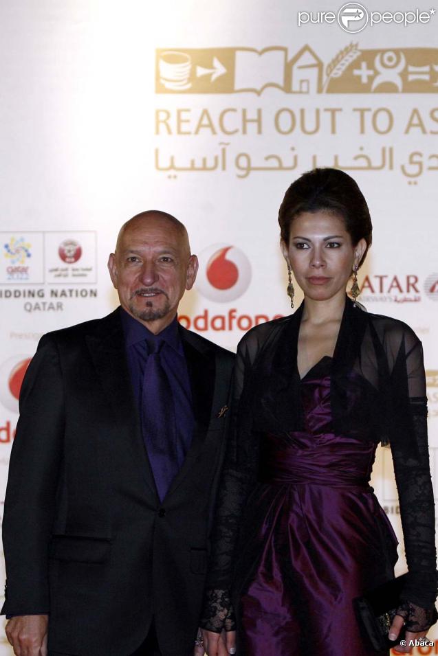 Ben Kiingsley et Daniela Lavender à la soirée Rota, à doha au qatar, le 31 octobre 2009.