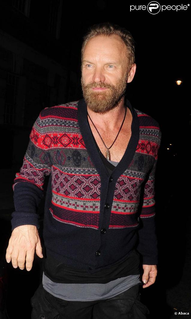 Sting, sortie entre amis, le 3 novembre à 2009 à Londres.