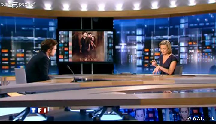 Laurence Ferrari a pour invité Robert Pattinson de Twilight ce 10 novembre 2009 - capture d'écran