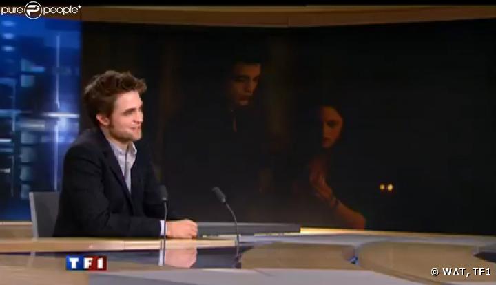 Laurence Ferrari a pour invité Robert Pattinson de Twilight ce 10 novembre 2009 - capture d'écran
