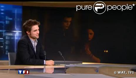 Laurence Ferrari a pour invité Robert Pattinson de Twilight ce 10 novembre 2009 - capture d'écran