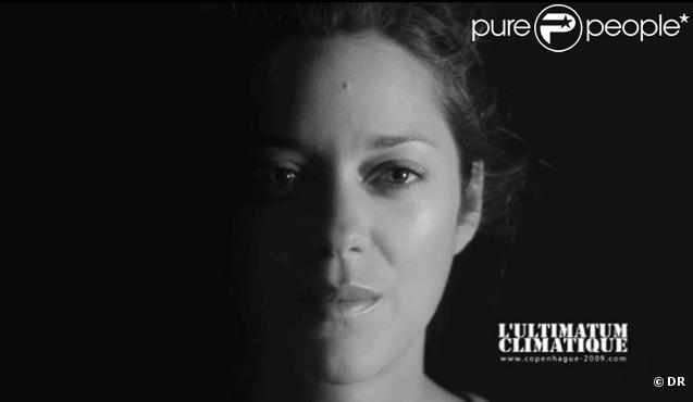 Les artistes se mobilisent pour L'Ultimatum climatique - capture d'écran : Marion Cotillard 