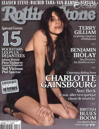 Charlotte Gainsbourg en couverture de  Rolling Stone . 