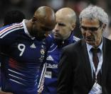 Raymond Domenech lors de la qualification de l'équipe de France pour la Coupe du Monde, le 18 novembre 2009, à Saint-Denis.