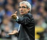 Raymond Domenech lors de la qualification de l'équipe de France pour la Coupe du Monde, le 18 novembre 2009, à Saint-Denis.