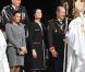 L'archevêque Bernard Barsi  et la famille princière Stéphanie, Caroline et Albert lors de la fête nationale de Monaco le 19 novembre 2009