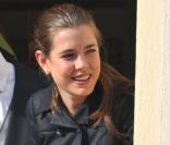 Charlotte Casiraghi pour le salut depuis le balcon du Palais de Monaco le jour de la fête nationale le 19 novembre 2009