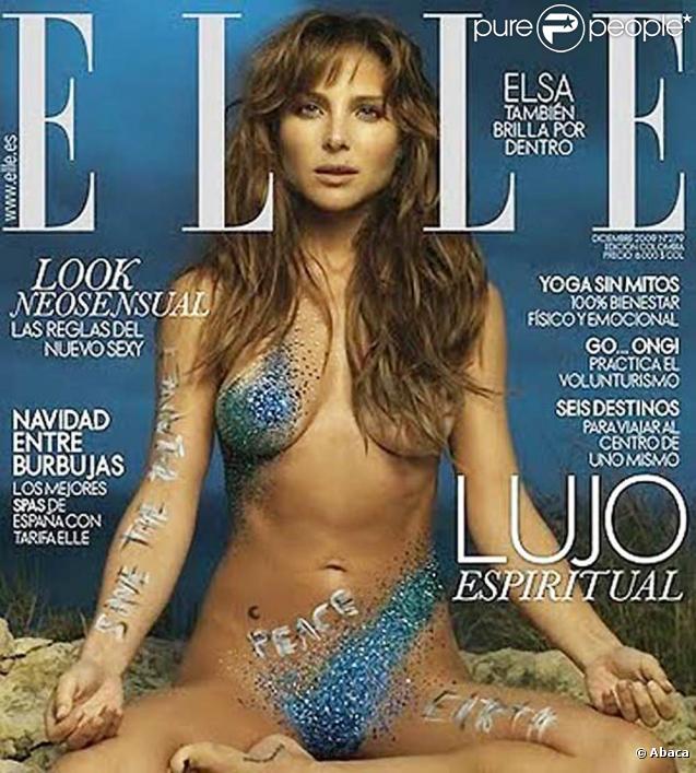La très jolie Elsa Pataky en couverture de  Elle . 